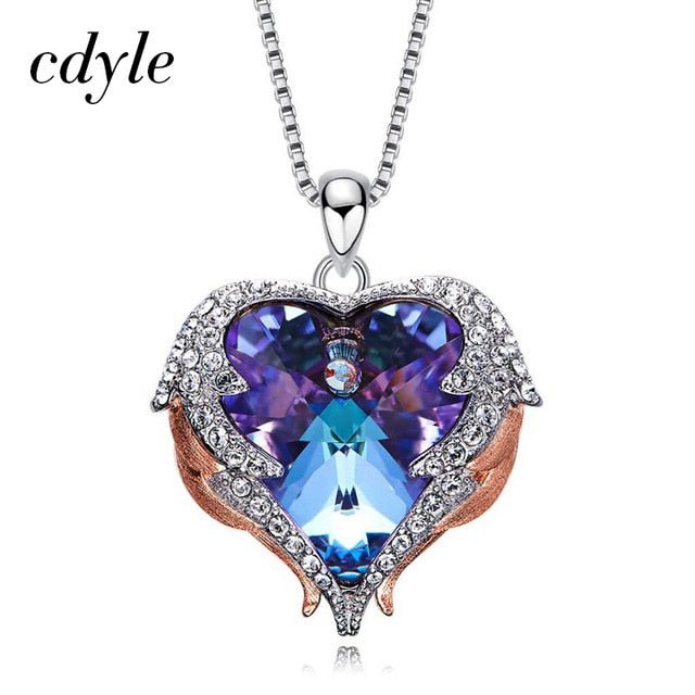 Cdyle Angel Wings Necklace Crystals from Swarovski Necklaces