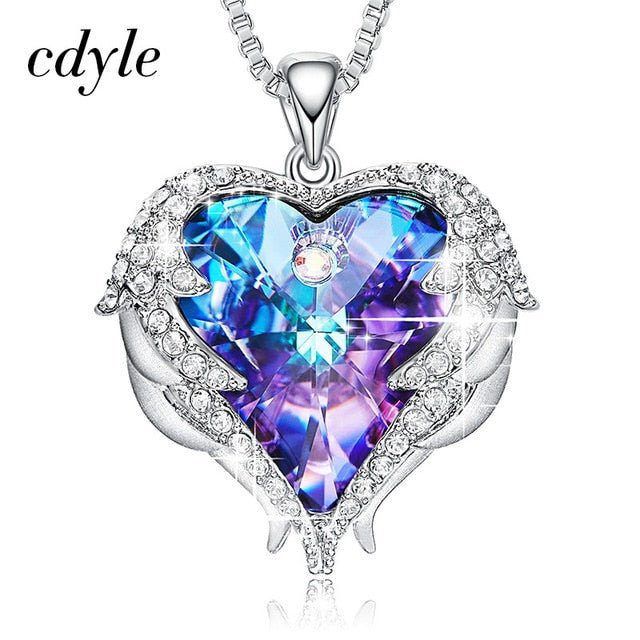 Cdyle Angel Wings Necklace Crystals from Swarovski Necklaces