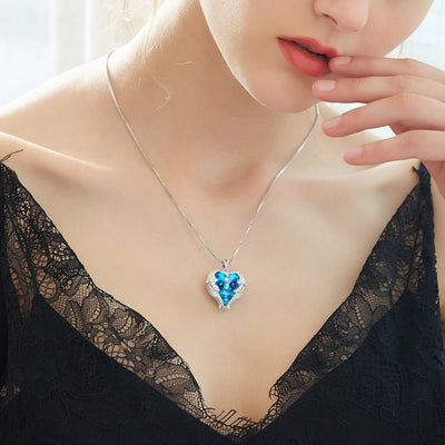 Cdyle Angel Wings Necklace Crystals from Swarovski Necklaces