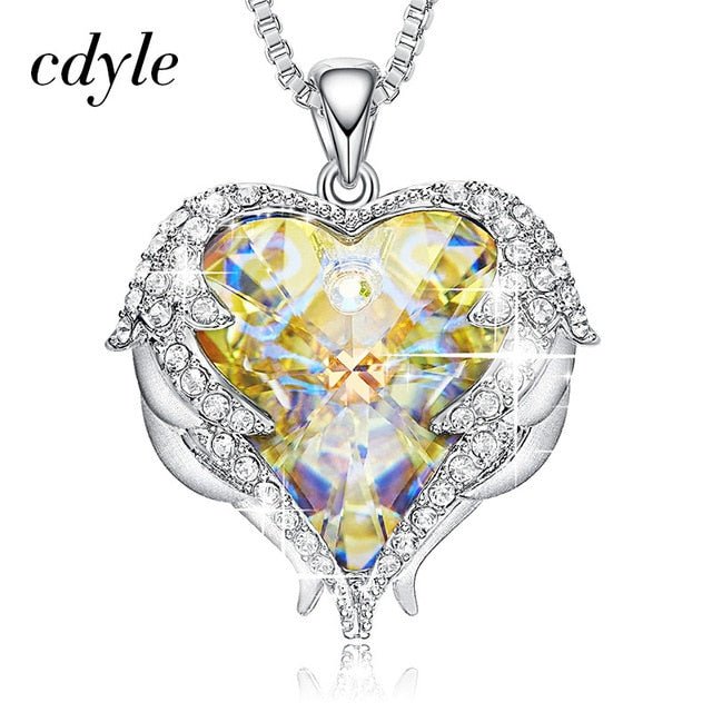 Cdyle Angel Wings Necklace Crystals from Swarovski Necklaces