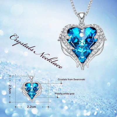 Cdyle Angel Wings Necklace Crystals from Swarovski Necklaces