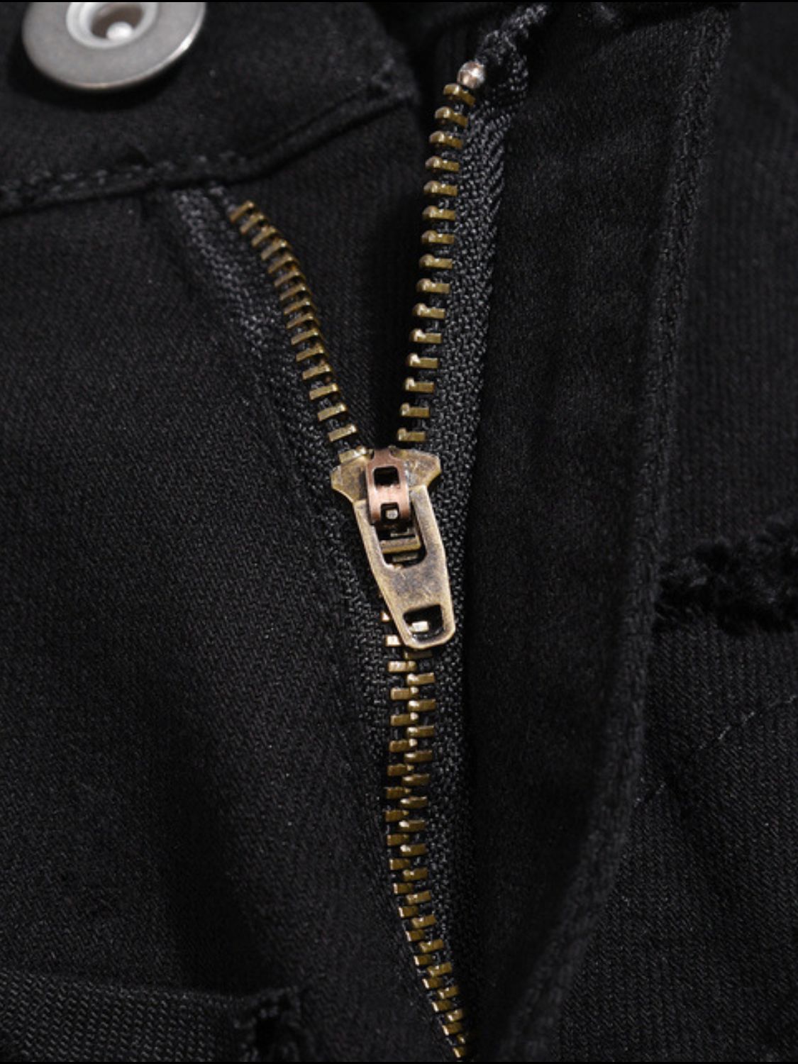 Men's Washed Distressed Panelled Jeans for Casual Style