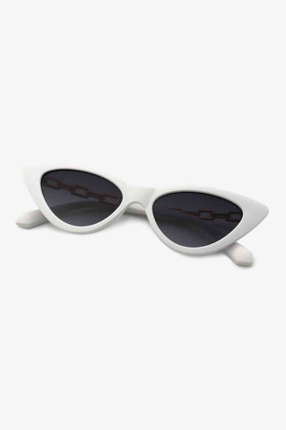 Chic Chain-Embellished Cat-Eye Sunglasses