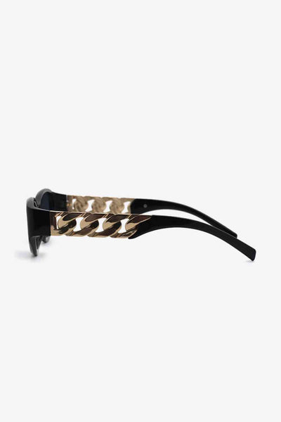 Chic Cat Eye Sunglasses with Chain Detail Temples