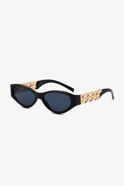 Chic Cat Eye Sunglasses with Chain Detail Temples