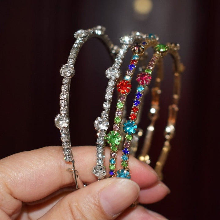 Colorful Diamond Bohemian Earrings Temperament Fashion Circle Earrings