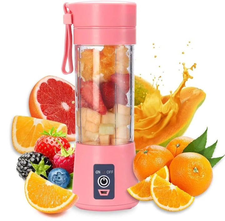 Compact USB Rechargeable Electric Juicer for Making Fresh Smoothies, Milkshakes, and Citrus Fruit Drinks on the Go