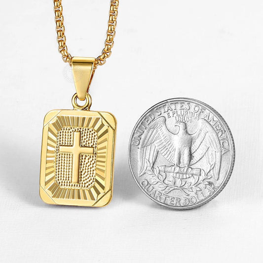 Cross Stainless Steel Necklace Durable High Quality Shine Unisex Jewelry Crafted For Everyday Wear
