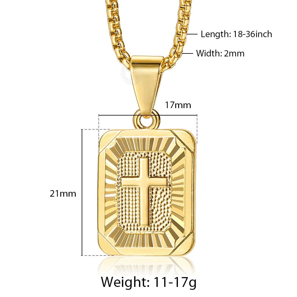 Cross Stainless Steel Necklace Durable High Quality Shine Unisex Jewelry Crafted For Everyday Wear