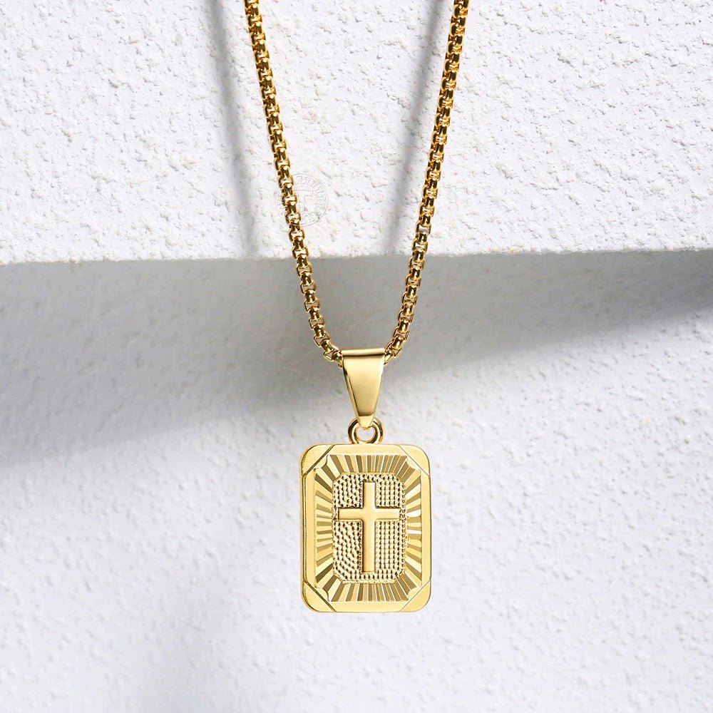 Cross Stainless Steel Necklace Durable High Quality Shine Unisex Jewelry Crafted For Everyday Wear