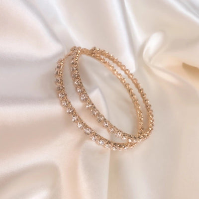 Crystal Hoop Earrings For Women Sparkling Clear Crystals Dainty Elegant Jewelry Gift Ready Accessory