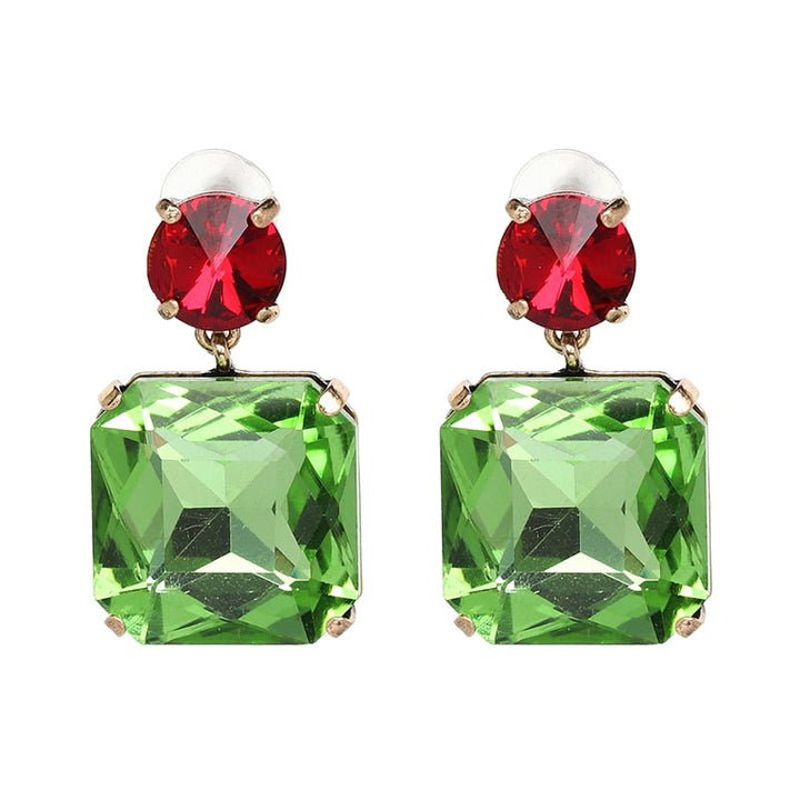 Crystal Rhinestone Water Drop Geometric Dangle Earrings Fashion Wedding Jewelry For Women  Trend