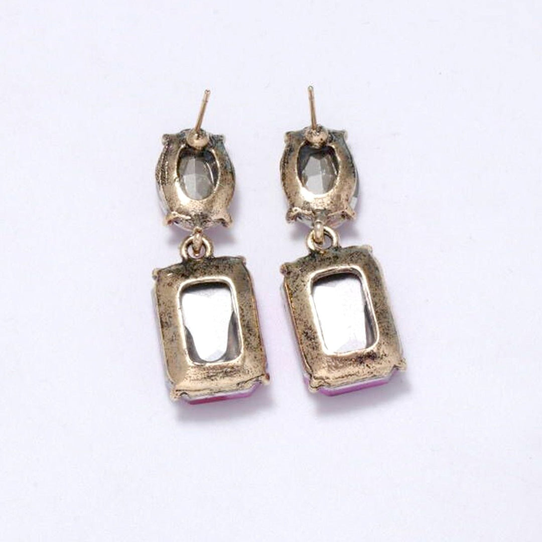 Crystal Rhinestone Water Drop Geometric Dangle Earrings Fashion Wedding Jewelry For Women  Trend