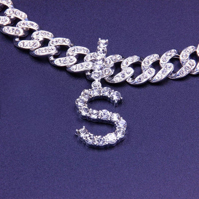 Cuban Alphabet Necklace With Initial Pendant For Personalized Jewelry And Elegant Style