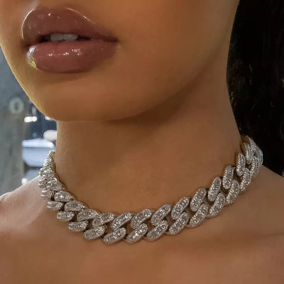 Cuban Link Chain Necklace For Men And Women Premium Gold Tone Stainless Steel Durable Accessory