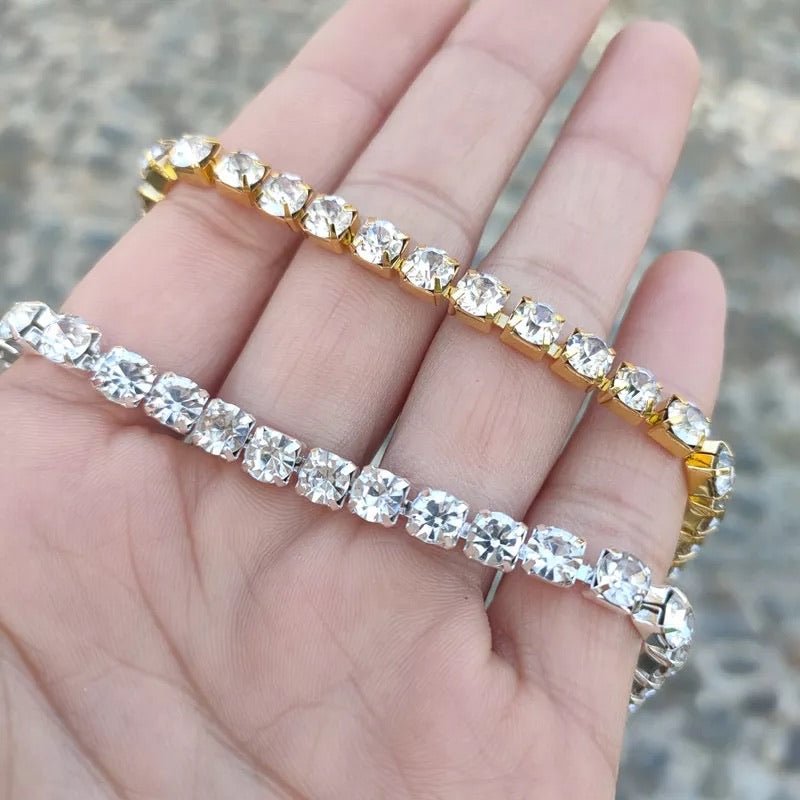 Cubic Zirconia Tennis Chain Anklets For Women Elegant Jewelry Sparkling Modern Gift
