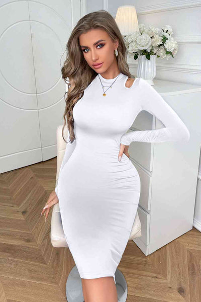 Elegant Cutout Long Sleeve Bodycon Dress