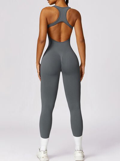 Athletic Cutout Back Jumpsuit for Active Lifestyle Fashion