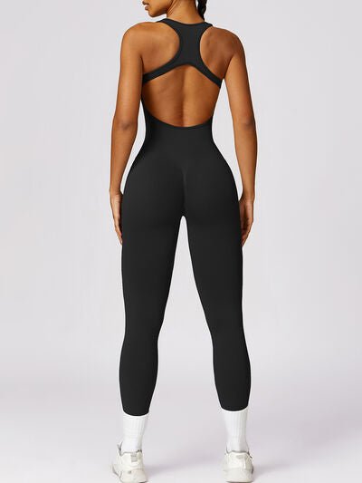 Athletic Cutout Back Jumpsuit for Active Lifestyle Fashion
