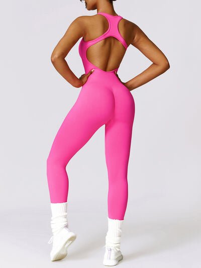 Athletic Cutout Back Jumpsuit for Active Lifestyle Fashion