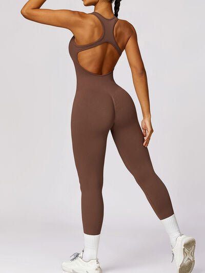 Athletic Cutout Back Jumpsuit for Active Lifestyle Fashion