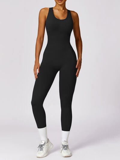 Athletic Cutout Back Jumpsuit for Active Lifestyle Fashion