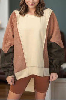 Chic Color Block Cozy Hoodie for Stylish Comfort Wear