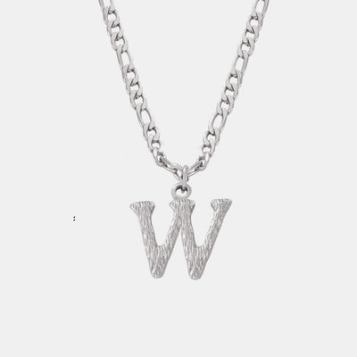 Personalized Titanium Steel Letter Pendant Necklace