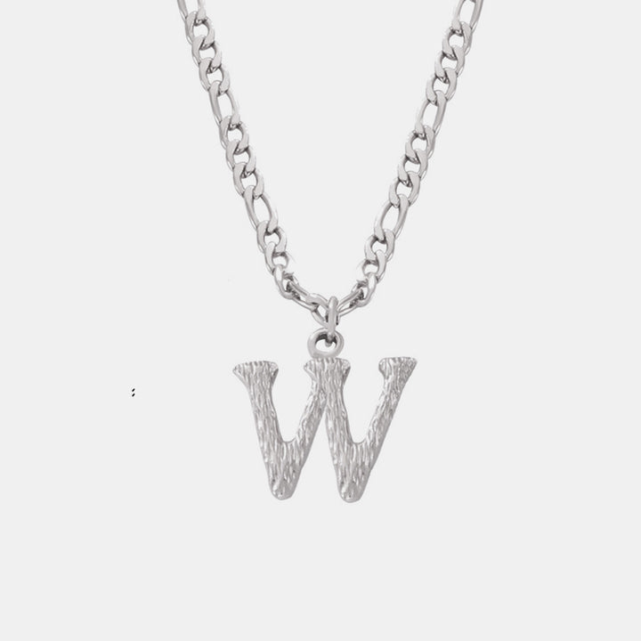 Titanium Steel Letter Pendant Necklace