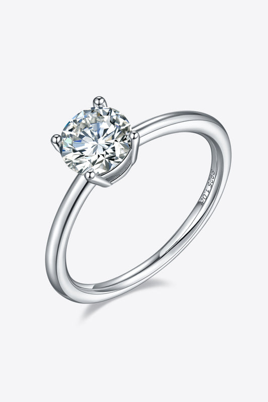 1 Carat Moissanite 925 Sterling Silver Solitaire Ring Design