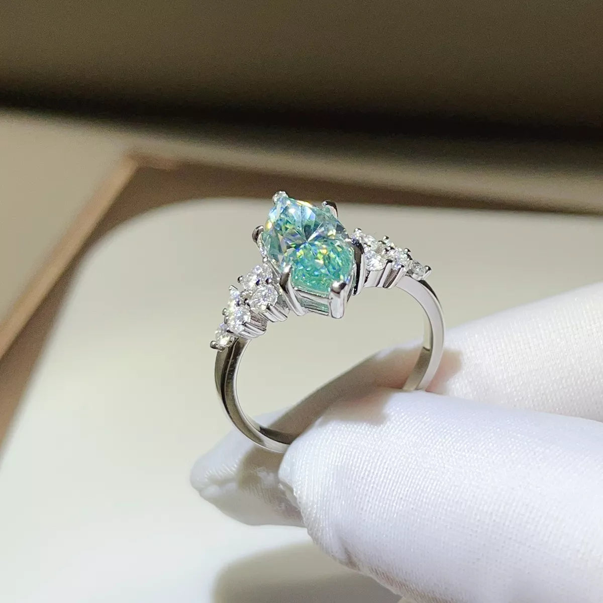 5 Carat 925 Sterling Silver Moissanite Ring