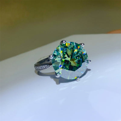 10 Carat Moissanite 925 Sterling Silver Ring for Elegance