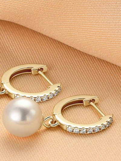 925 Sterling Silver Freshwater Pearl Earrings for Women