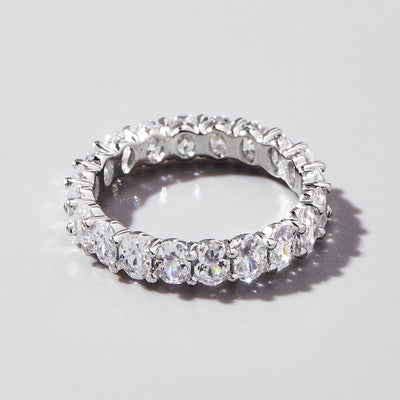 Inlaid Zircon 925 Sterling Silver Ring for Elegant Style