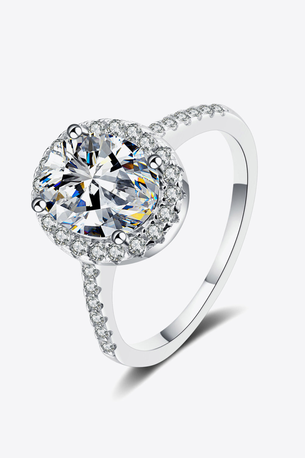 2 Carat Moissanite 925 Sterling Silver Halo Ring Beauty
