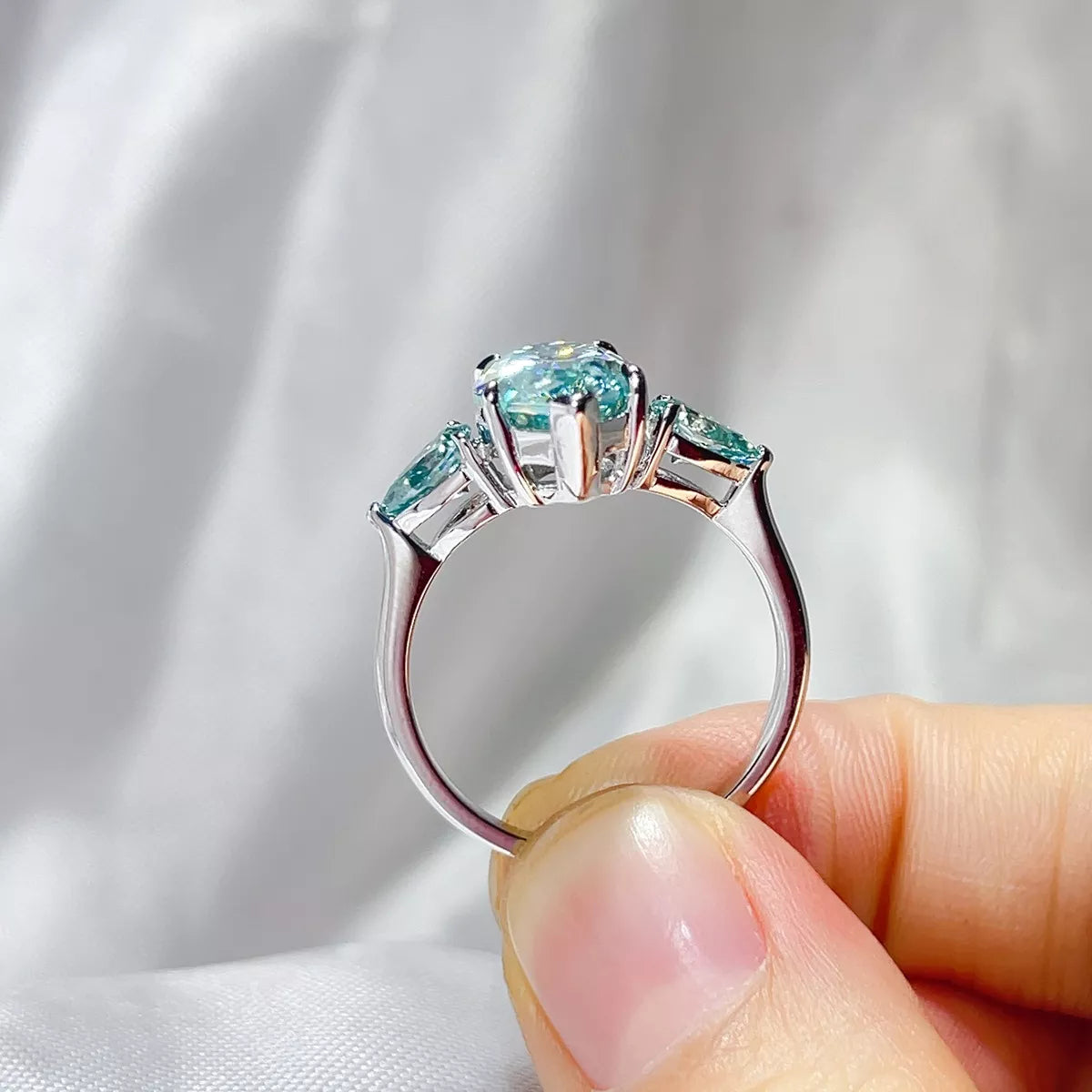 6 Carat 925 Sterling Silver Moissanite Ring