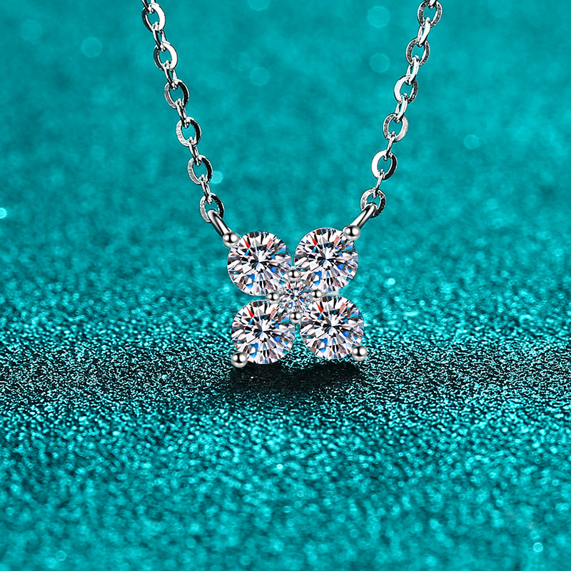 1.26 Carat Moissanite 925 Sterling Silver Pendant Necklace