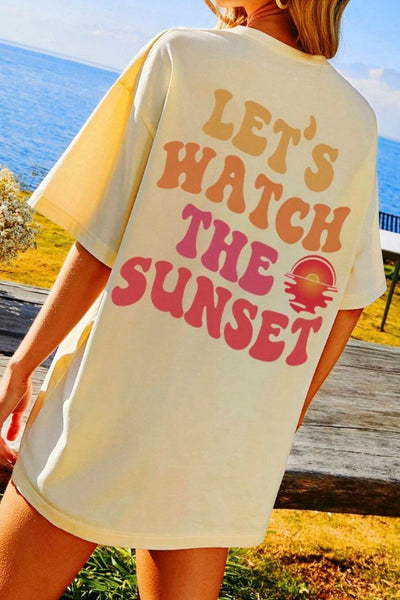 SUNSET VIBES Round Neck T-Shirt for Effortless Style