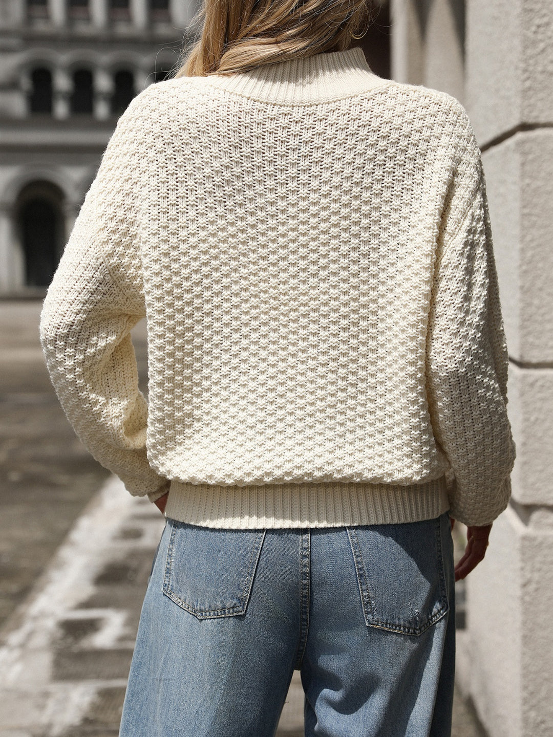 Snug Mock Neck Knit Pullover