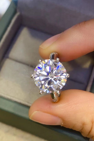 5 Carat Moissanite 6-Prong Ring for Elegant Style