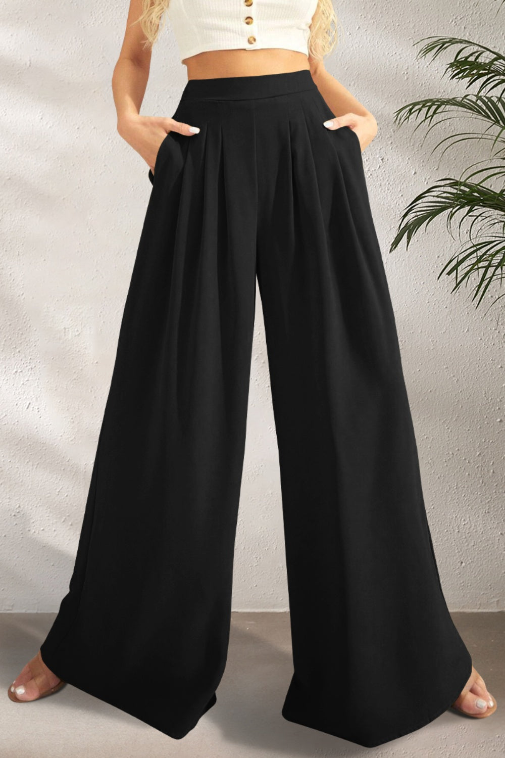 Chic High-Waisted Wide-Leg Pants