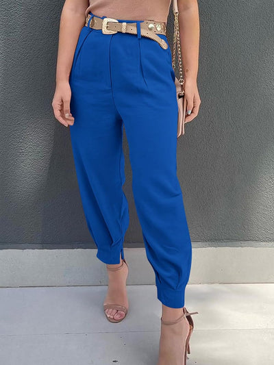 Stylish High-Waisted Crop Trousers for Chic Comfort
