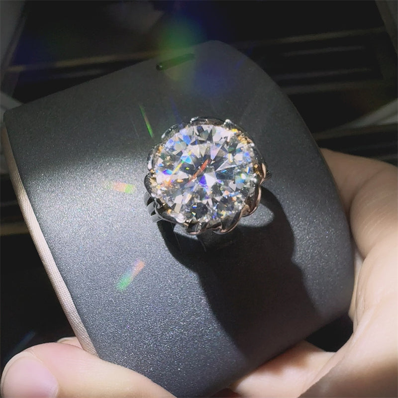 Stunning 3 Carat 925 Sterling Silver Moissanite Ring