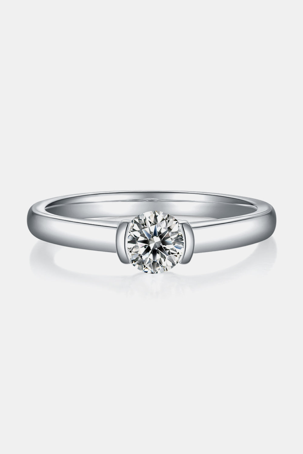Moissanite 925 Sterling Silver Solitaire Ring for Elegance