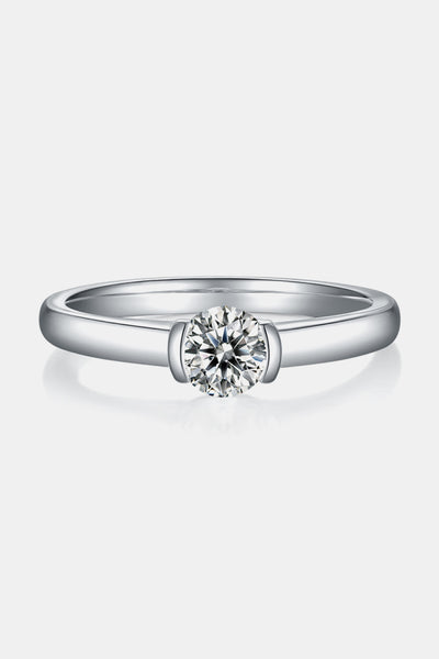 Moissanite 925 Sterling Silver Solitaire Ring for Elegance