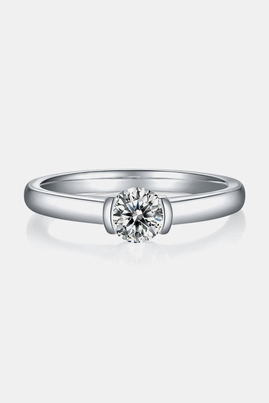 Moissanite 925 Sterling Silver Solitaire Ring for Elegance