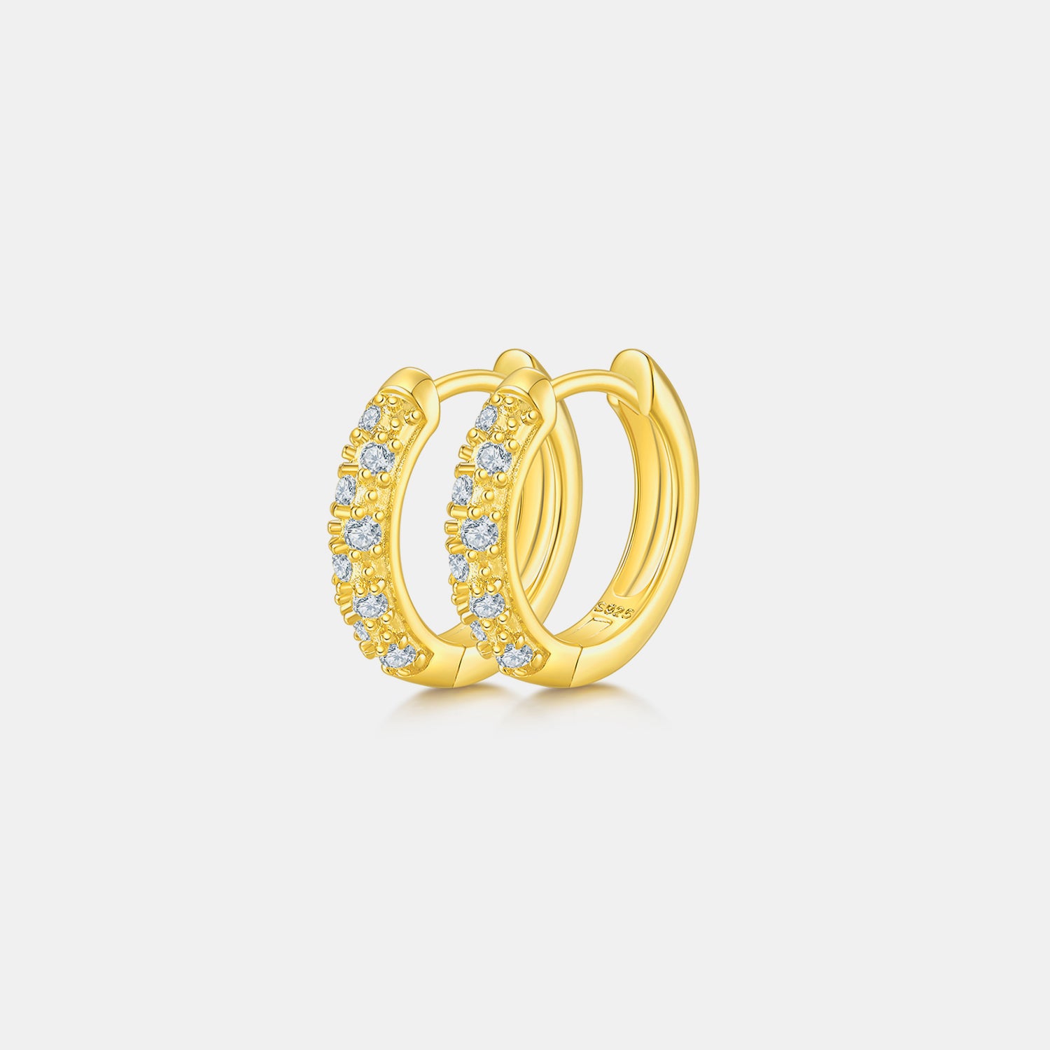 Moissanite 925 Sterling Silver Huggie Earrings For Women