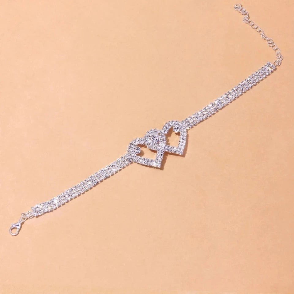 Double Heart Anklet Elegant Anklet Jewelry for Women Delicate Ankle Bracelet for Everyday Wear