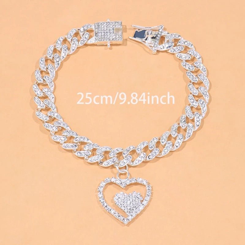 Double Heart Anklets for Women