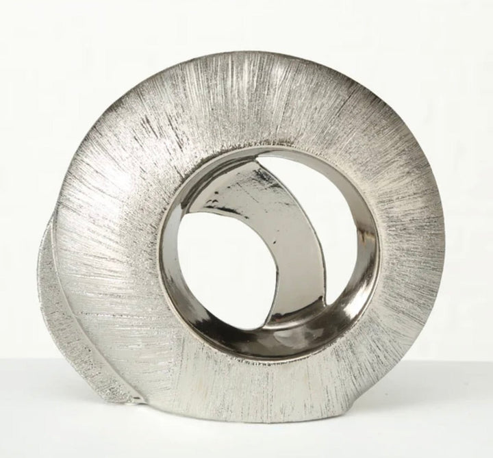 Double infinity ring sculpture